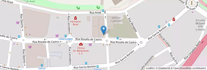 Mapa de ubicacion de Rosalía Star en İspanya, Galicia / Galiza, Pontevedra, Vigo, Vigo.