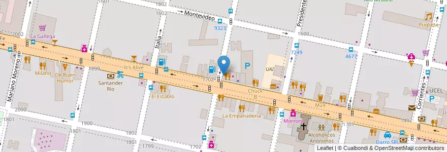 Mapa de ubicacion de Rosario Color en 阿根廷, Santa Fe, Departamento Rosario, Municipio De Rosario, 罗萨里奥.