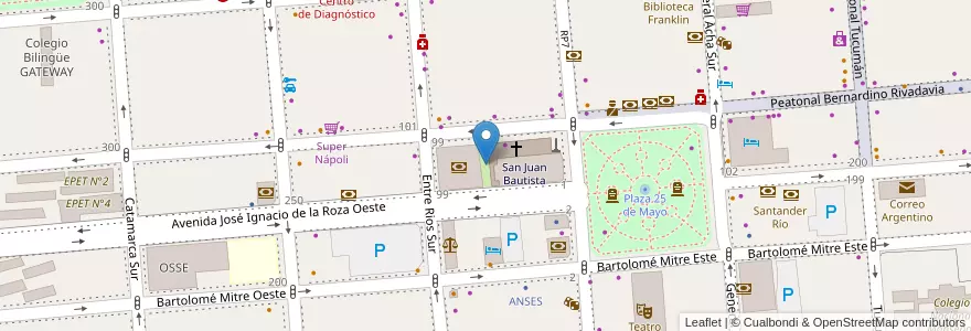 Mapa de ubicacion de Rosedal en Аргентина, Сан-Хуан, Чили, Capital.