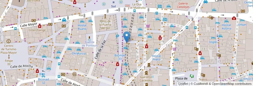 Mapa de ubicacion de Rosi La Loca Taberna en 스페인, Comunidad De Madrid, Comunidad De Madrid, Área Metropolitana De Madrid Y Corredor Del Henares, 마드리드.