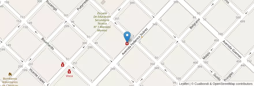 Mapa de ubicacion de Rossi en Argentina, Buenos Aires, Partido De Chivilcoy, Chivilcoy.