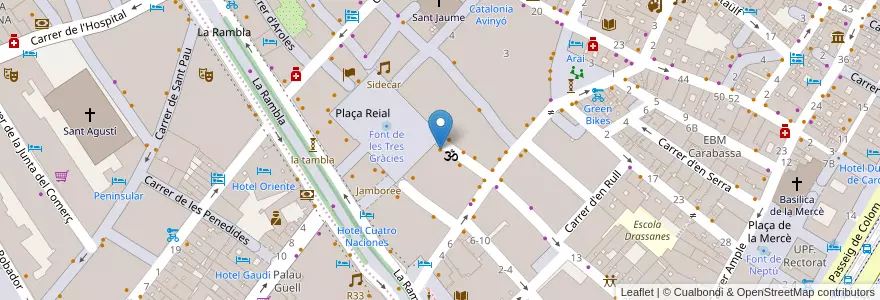 Mapa de ubicacion de Rossini en İspanya, Catalunya, Barcelona, Barcelonès, Barcelona.