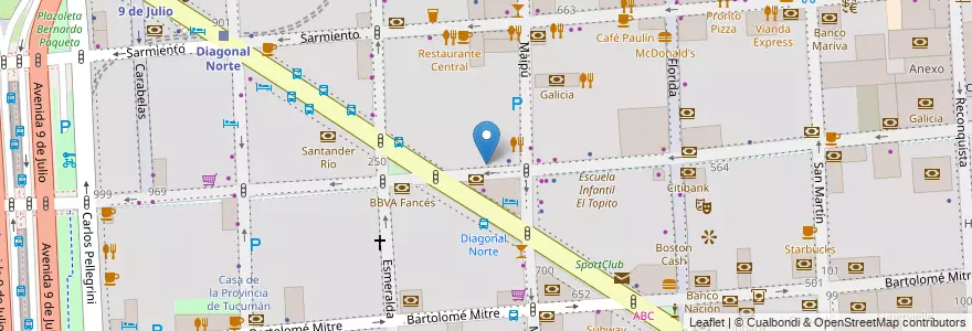 Mapa de ubicacion de Rosso Café Argentina, San Nicolas en Аргентина, Буэнос-Айрес, Comuna 1, Буэнос-Айрес.
