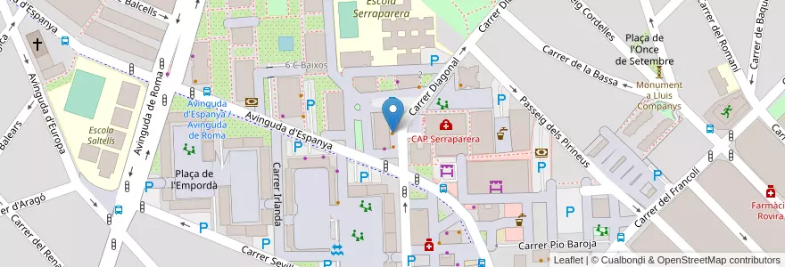 Mapa de ubicacion de Rostisería Manel en スペイン, カタルーニャ州, Barcelona, Vallès Occidental, Cerdanyola Del Vallès.