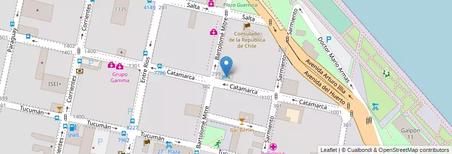 Mapa de ubicacion de Rostower en Argentina, Santa Fe, Departamento Rosario, Municipio De Rosario.