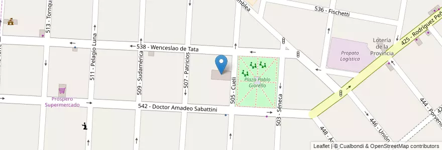 Mapa de ubicacion de Rotary Club de Santos Lugares en Arjantin, Buenos Aires, Partido De Tres De Febrero, Santos Lugares.
