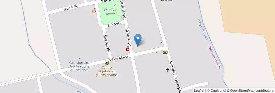 Mapa de ubicacion de Rotisería en 阿根廷, 恩特雷里奥斯省, Departamento Gualeguaychú, Distrito Pehuajó Al Norte, Aldea San Antonio, Aldea San Antonio.