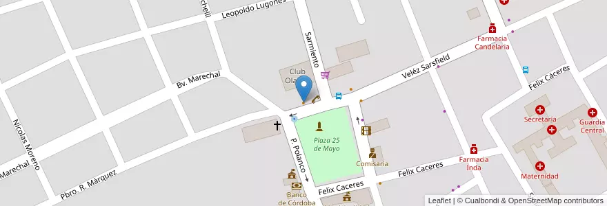 Mapa de ubicacion de Rotisería en Arjantin, Córdoba, Departamento Cruz Del Eje, Municipio De Cruz Del Eje, Pedanía Cruz Del Eje, Cruz Del Eje.