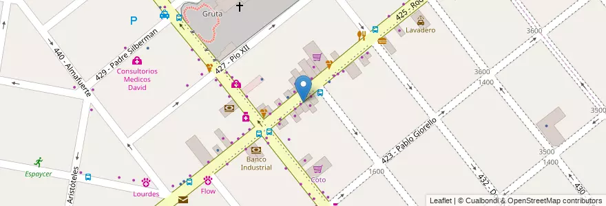 Mapa de ubicacion de Rotiseria China en アルゼンチン, ブエノスアイレス州, Partido De Tres De Febrero, Santos Lugares.