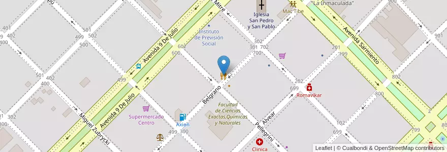 Mapa de ubicacion de Rotisería Doña Julia en Аргентина, Misiones, Departamento Apóstoles, Municipio De Apóstoles, Apóstoles.