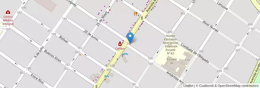Mapa de ubicacion de Rotisería Express en الأرجنتين, Misiones, Departamento Leandro N. Alem, Municipio De Leandro N. Alem, Leandro N. Alem.
