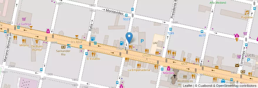 Mapa de ubicacion de Rotiseria La Orden en アルゼンチン, サンタフェ州, Departamento Rosario, Municipio De Rosario, ロサリオ.