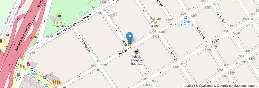 Mapa de ubicacion de Rotiseria Lucy, Villa Urquiza en Arjantin, Ciudad Autónoma De Buenos Aires, Comuna 12, Buenos Aires.