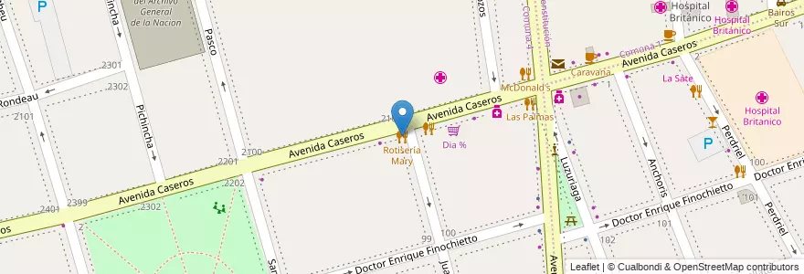 Mapa de ubicacion de Rotisería Mary, Parque Patricios en Аргентина, Буэнос-Айрес, Comuna 4, Буэнос-Айрес.