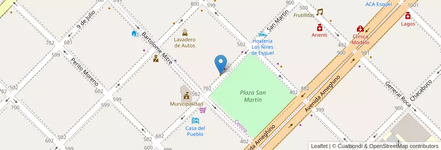 Mapa de ubicacion de Rotisería Nadiana en Arjantin, Şili, Chubut, Departamento Futaleufú, Esquel.