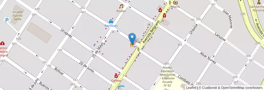 Mapa de ubicacion de Rotisería Normandía en アルゼンチン, ミシオネス州, Departamento Leandro N. Alem, Municipio De Leandro N. Alem, Leandro N. Alem.