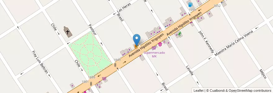 Mapa de ubicacion de Rotisería Que Sabores en Arjantin, Buenos Aires, Partido De Tigre, El Talar.