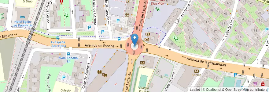 Mapa de ubicacion de Rotonda del Tomás y Valiente en إسبانيا, منطقة مدريد, منطقة مدريد, Área Metropolitana De Madrid Y Corredor Del Henares, Fuenlabrada.