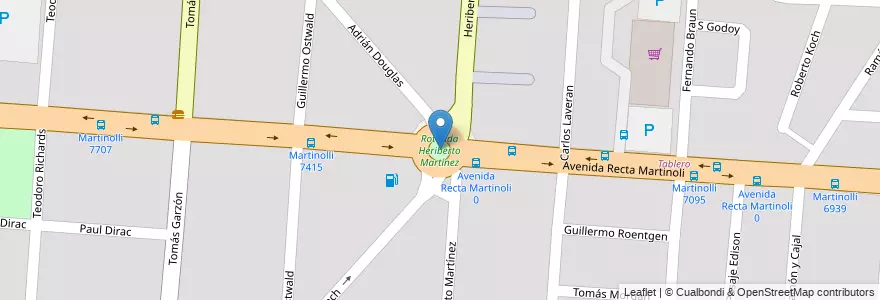 Mapa de ubicacion de Rotonda Heriberto Martínez en Argentina, Córdoba, Departamento Capital, Pedanía Capital, Córdoba, Municipio De Córdoba.