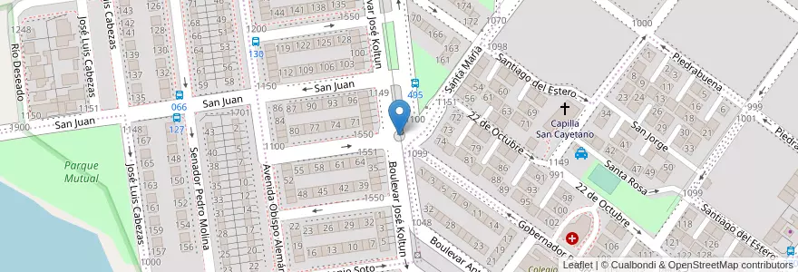 Mapa de ubicacion de Rotonda Los Pinos en Arjantin, Santa Cruz, Şili, Humedal, Deseado, Caleta Olivia.