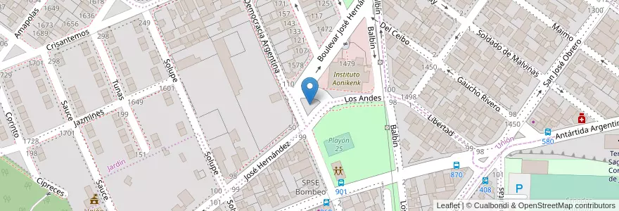 Mapa de ubicacion de Rotonda Mario Selvestrel en 아르헨티나, 칠레, 산타크루스주, Humedal, Deseado, Caleta Olivia.