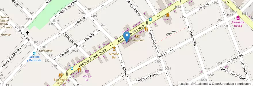 Mapa de ubicacion de Roxana Boutique, Monte Castro en Argentina, Autonomous City Of Buenos Aires, Autonomous City Of Buenos Aires, Comuna 10.