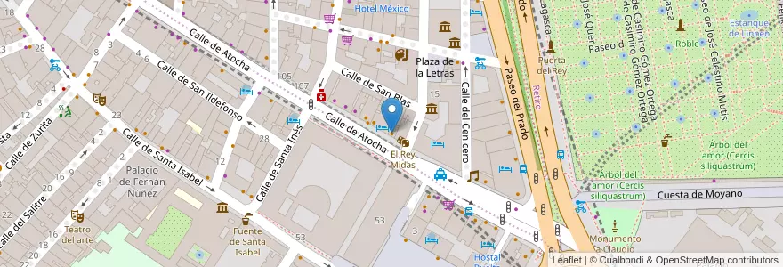 Mapa de ubicacion de Roxy bar en Испания, Мадрид, Мадрид, Área Metropolitana De Madrid Y Corredor Del Henares, Мадрид.