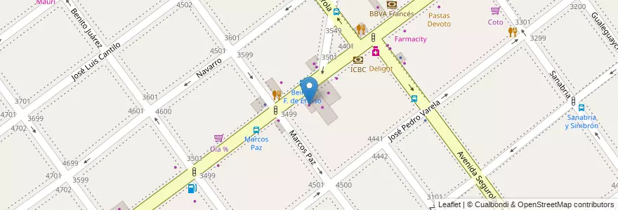 Mapa de ubicacion de Roxy Calzado, Villa Devoto en الأرجنتين, Ciudad Autónoma De Buenos Aires, Buenos Aires, Comuna 11.