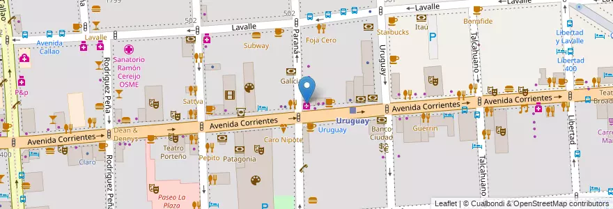 Mapa de ubicacion de Rp. Porteña, San Nicolas en Argentinië, Ciudad Autónoma De Buenos Aires, Comuna 1, Buenos Aires.