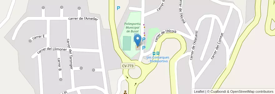 Mapa de ubicacion de Rte. El Poli en Spain, Valencian Community, Alacant / Alicante, L'Alacantí, Busot.