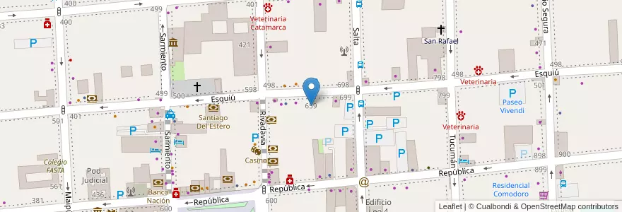 Mapa de ubicacion de Rubinstein en الأرجنتين, Catamarca, Departamento Capital, Municipio De San Fernando Del Valle De Catamarca, San Fernando Del Valle De Catamarca.