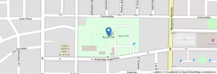 Mapa de ubicacion de Ruca Ché en Argentinië, Chili, Neuquén, Departamento Confluencia, Municipio De Neuquén, Neuquén.