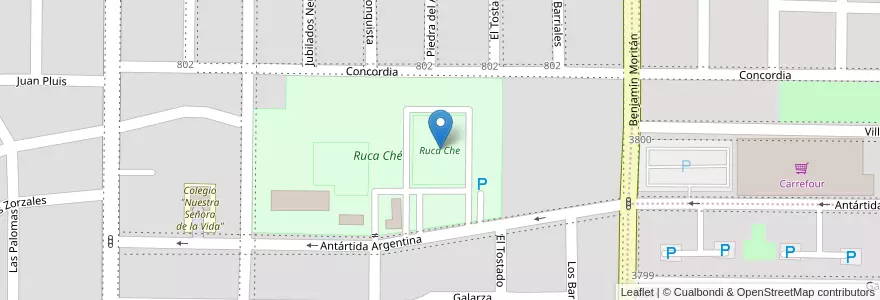 Mapa de ubicacion de Ruca Che en Аргентина, Чили, Неукен, Departamento Confluencia, Municipio De Neuquén, Neuquén.
