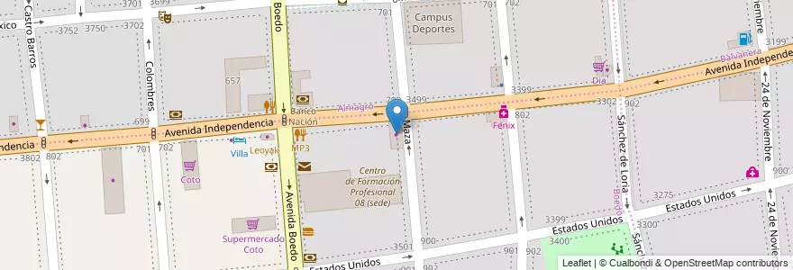 Mapa de ubicacion de Ruedas Liberal, Boedo en アルゼンチン, Ciudad Autónoma De Buenos Aires, Comuna 5, ブエノスアイレス.