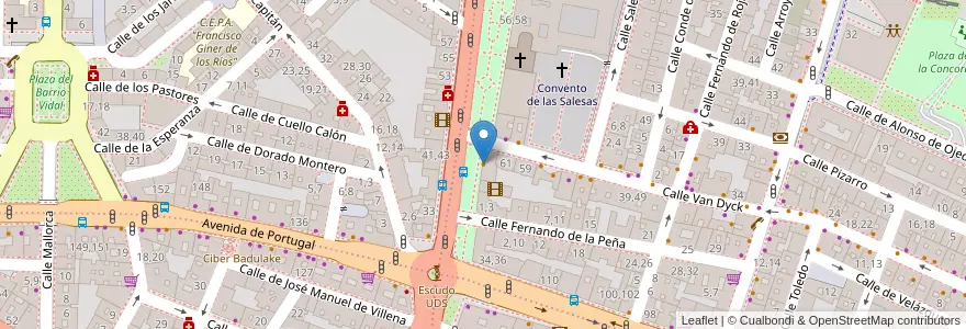Mapa de ubicacion de Rufo's Cafés en Spain, Castile And León, Salamanca, Campo De Salamanca, Salamanca.
