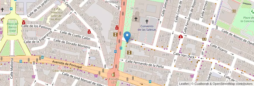 Mapa de ubicacion de Rufo's Tapas en اسپانیا, Castilla Y León, سالامانکا, Campo De Salamanca, سالامانکا.