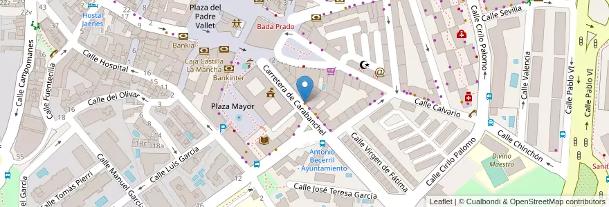 Mapa de ubicacion de Rufo's en اسپانیا, بخش خودمختار مادرید, بخش خودمختار مادرید, Área Metropolitana De Madrid Y Corredor Del Henares, Pozuelo De Alarcón.