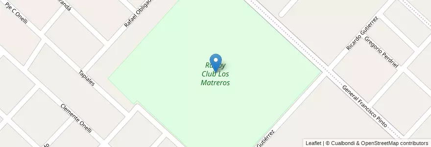 Mapa de ubicacion de Rugby Club Los Matreros en Argentine, Province De Buenos Aires, Partido De Moreno, Trujui.