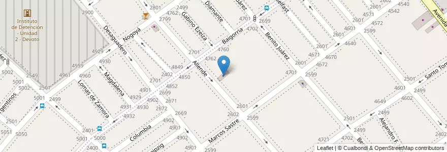 Mapa de ubicacion de Ruiseñor S.R.L., Monte Castro en Argentina, Autonomous City Of Buenos Aires, Autonomous City Of Buenos Aires, Comuna 10, Comuna 11.