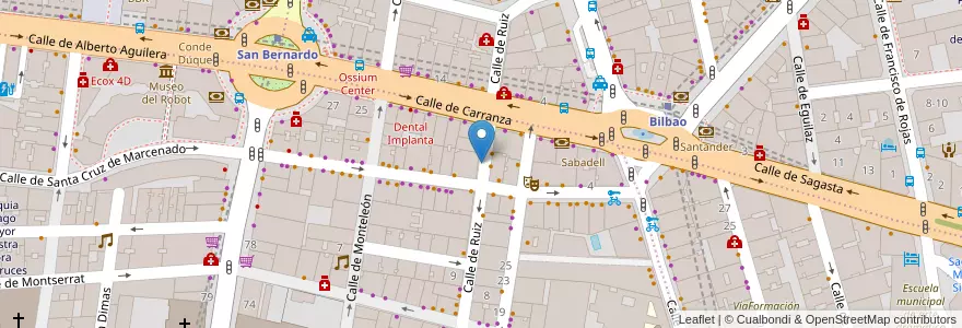 Mapa de ubicacion de RUIZ, CALLE, DE,19 en Испания, Мадрид, Мадрид, Área Metropolitana De Madrid Y Corredor Del Henares, Мадрид.