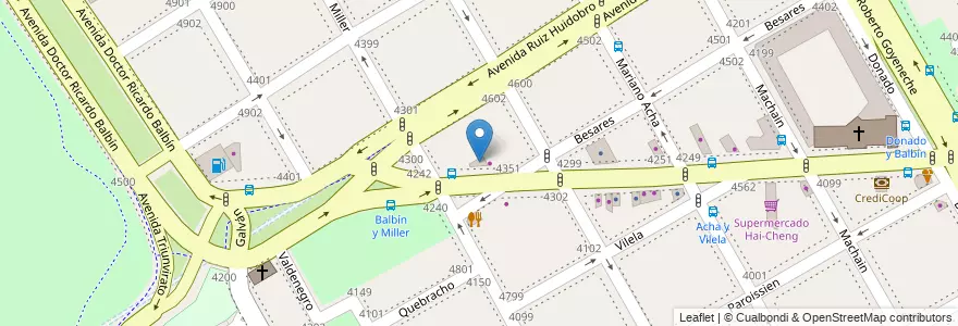 Mapa de ubicacion de Ruiz Diaz Saddles, Saavedra en アルゼンチン, Ciudad Autónoma De Buenos Aires, Comuna 12, Partido De Vicente López, ブエノスアイレス, Vicente López.