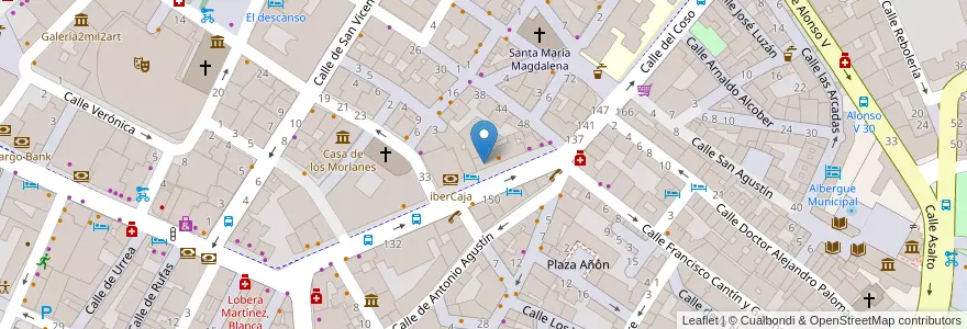 Mapa de ubicacion de Ruiz Poza, Francisco Javier en 스페인, Aragón, 사라고사, Zaragoza, 사라고사.