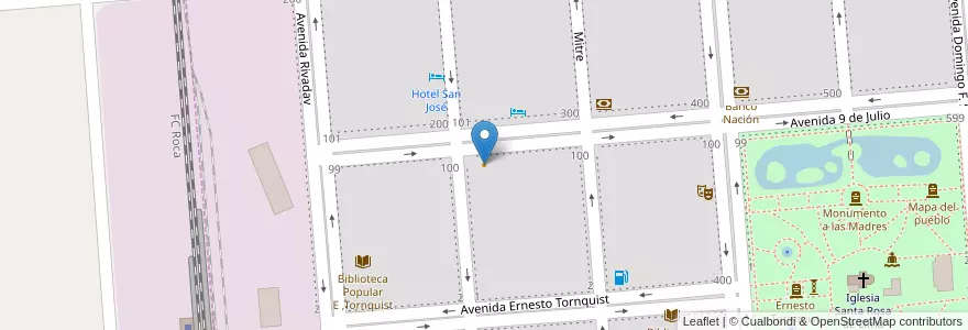 Mapa de ubicacion de Rulo en アルゼンチン, ブエノスアイレス州, Partido De Tornquist, Tornquist.