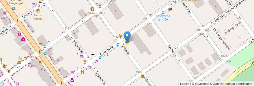 Mapa de ubicacion de Rulo's, Belgrano en الأرجنتين, Ciudad Autónoma De Buenos Aires, Buenos Aires, Comuna 13.