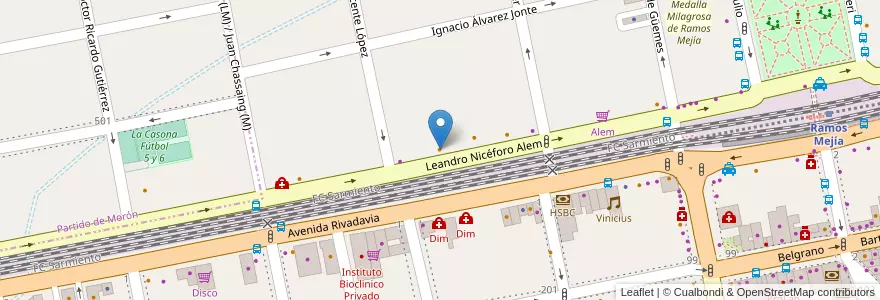 Mapa de ubicacion de Rune en 阿根廷, 布宜诺斯艾利斯省, Partido De La Matanza, Ramos Mejía.