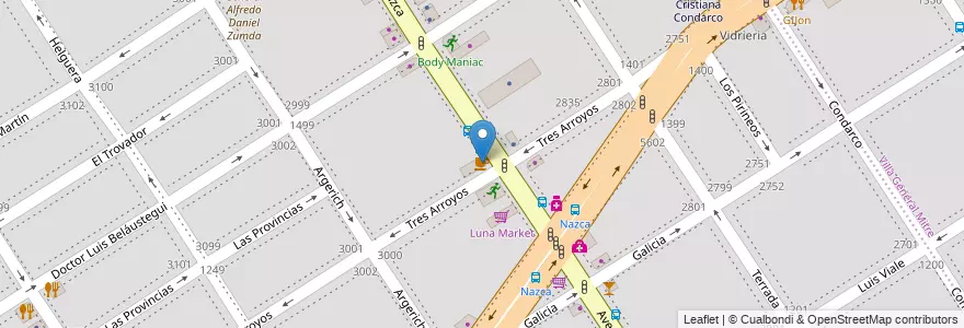 Mapa de ubicacion de Rustica & Café, Villa Santa Rita en アルゼンチン, Ciudad Autónoma De Buenos Aires, ブエノスアイレス.