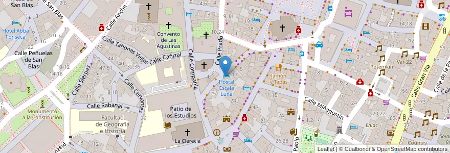 Mapa de ubicacion de Ruta de la Plata en Spagna, Castilla Y León, Salamanca, Campo De Salamanca, Salamanca.
