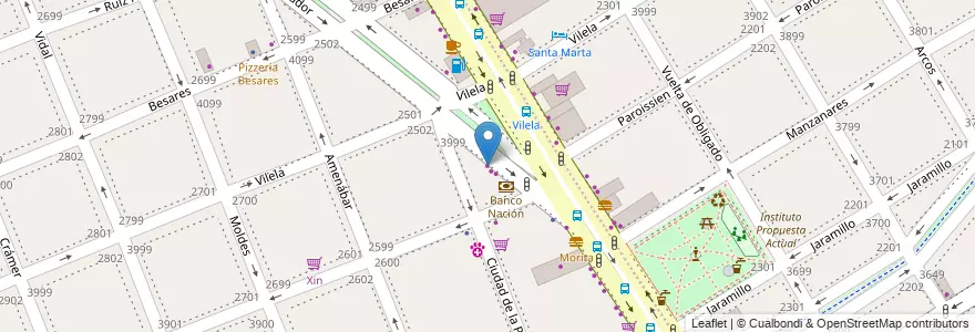 Mapa de ubicacion de Rutas, Saavedra en Аргентина, Буэнос-Айрес, Буэнос-Айрес, Comuna 13.