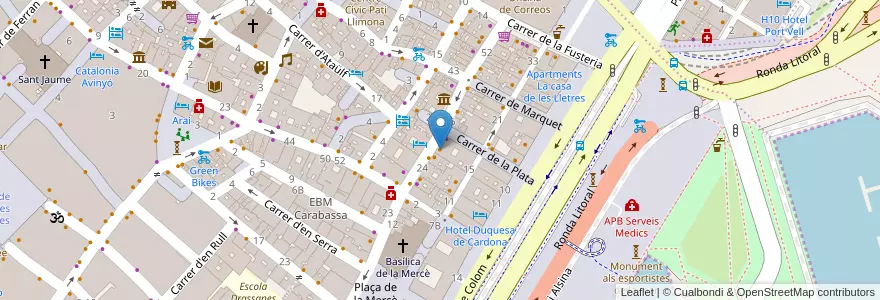 Mapa de ubicacion de Ryans Irish Pub en Испания, Каталония, Барселона, Барселонес, Барселона.