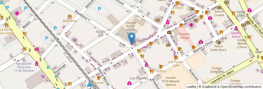 Mapa de ubicacion de Ryūkyū en Arjantin, Buenos Aires, Partido De San Isidro, San Isidro.
